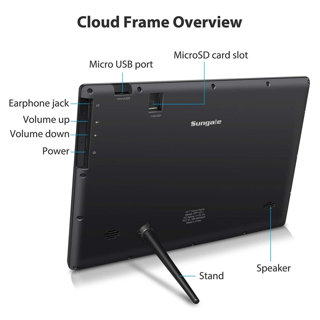 Cloud Digital Photo Frame Rear