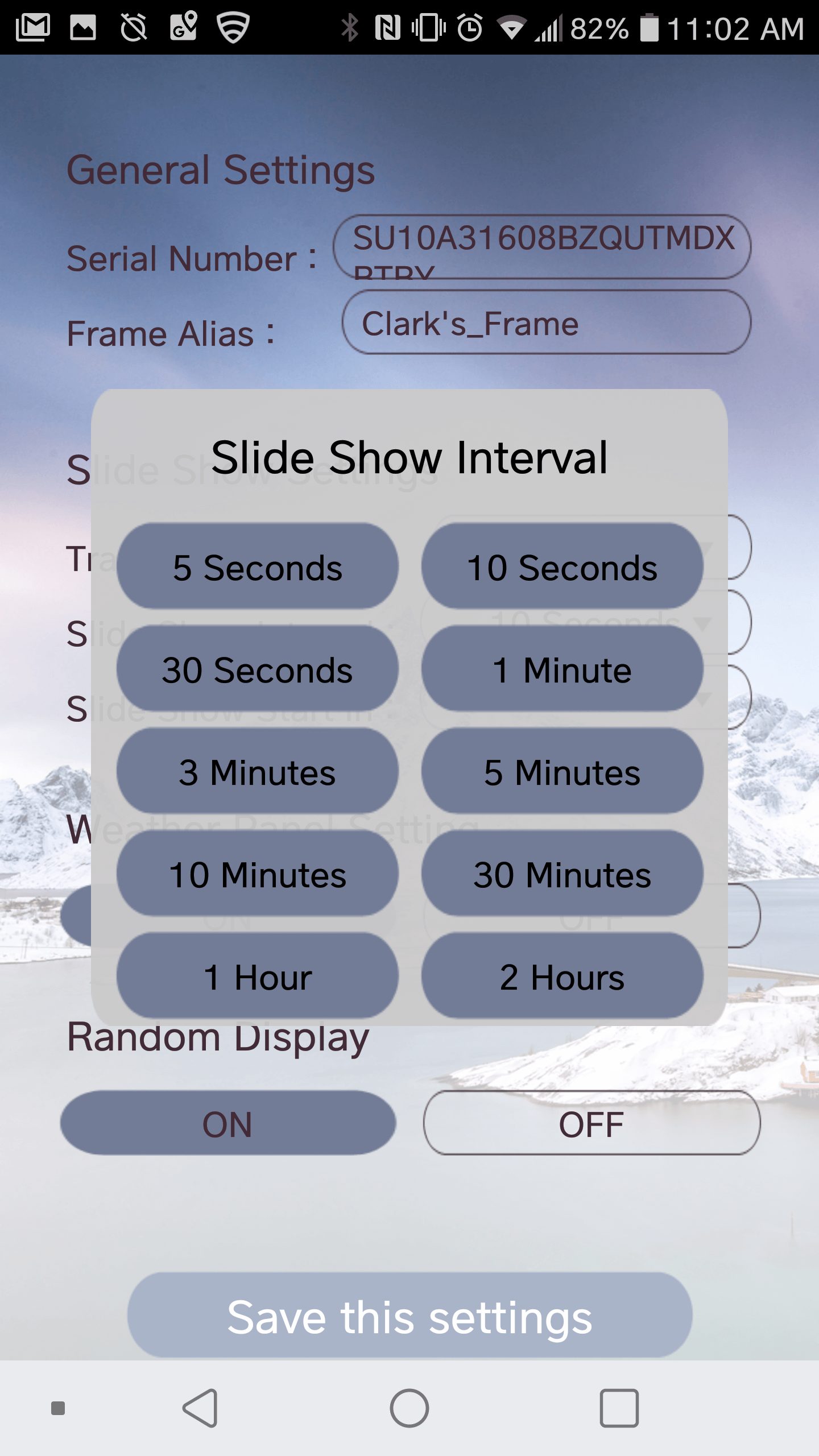 Intervals between transitions